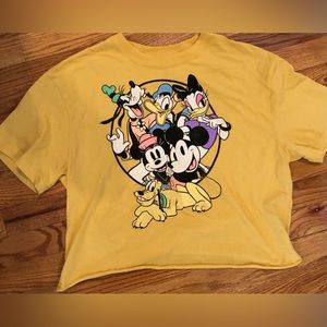 Cropped yellow Disney Tee